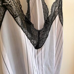 Professional top with lace v neck